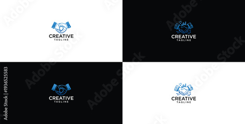 technology deal logo design template elements