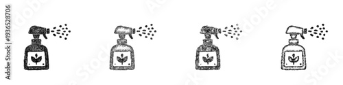 Sketch pesticide icon design set