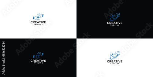 technology deal logo design template elements
