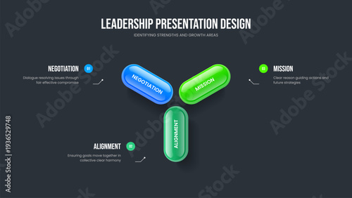 Digital Planning Slideshow Design Vector Illustration. Financial Campaign Three Element Diagram Frame Layout. Service Visualization 3 Step Infographic Presentation Template.