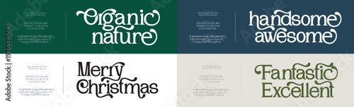 Elegant font, vintage type or luxury premium typeface, vector English royal alphabet. Classic typography in modern or old art deco style, serif letters for modern or retro poster font