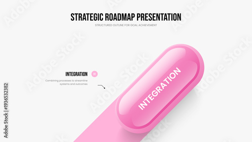 Corporate Growth Slideshow Design Vector Illustration. Modern Briefing 1 Element Infographic Slide Template. Project Performance One Step Diagram Frame Layout.