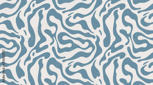 An abstract background features a flowing organic pattern of swirling shapes in shades of blue and soft cream high quality professional detailed modern elegant stylish clean
