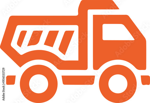 colorful dump truck vector icon