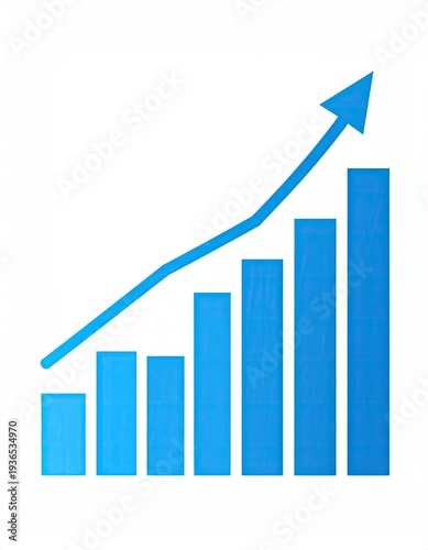 Blue graph icon showing upward trend Free Download Blue graph icon showing upward trend - GFXLoad