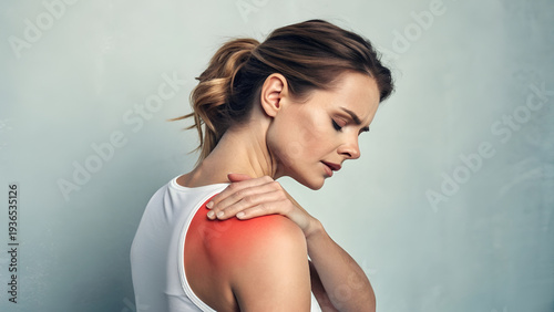 Woman Suffering from Shoulder Pain