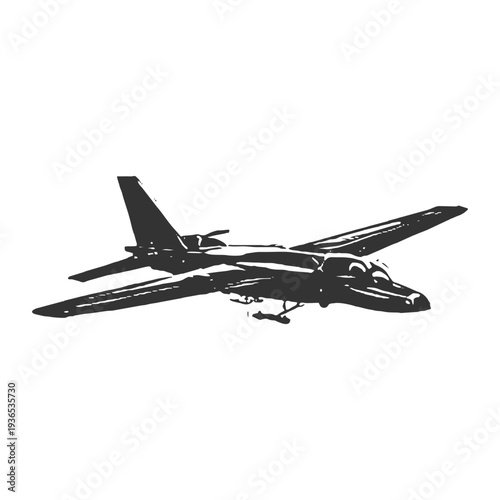 Light military helicopter silhouette for reconnaissance, patrol, and battlefield tactical support missions.