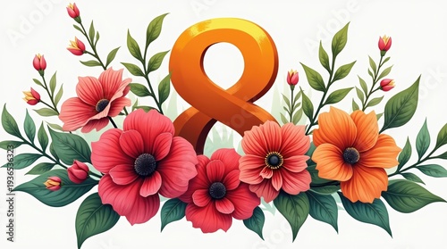 March 8 flowers is a Women's Day holiday