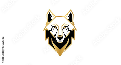 Wolf Head Logo Illustration Design.