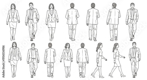 Diverse Group of People Standing.