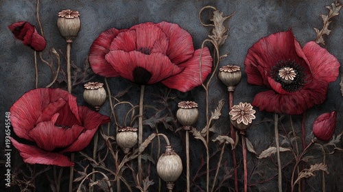 Flowers in dark background
