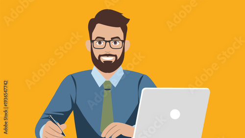 businessman with laptop