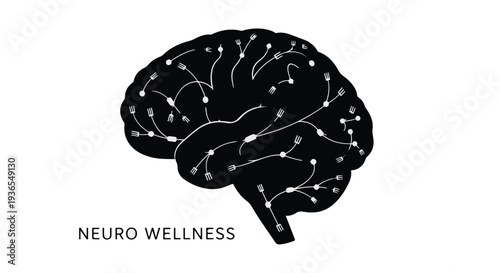 Abstract representation of a brain with glowing connections, symbolizing neural activity and cognitive function.