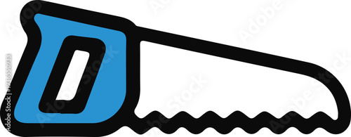 nice colorful cutting saw icon