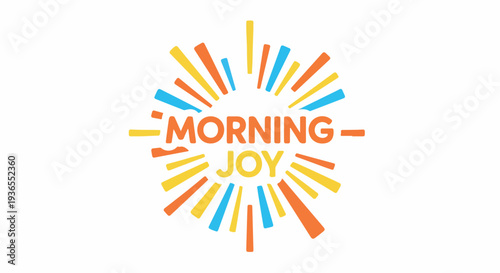 Morning Joy Logo Design - Vibrant Rays Emanating from Text