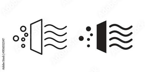 Air purification icon. filled flat sign for mobile concept. glyph and line symbols