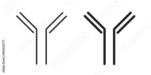 Antibody icon. filled flat sign for mobile concept. glyph and line symbols