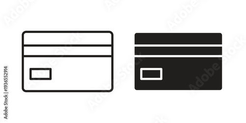 ATM card icon. filled flat sign for mobile concept. glyph and line symbols