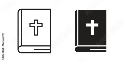 Bible icon. filled flat sign for mobile concept. glyph and line symbols
