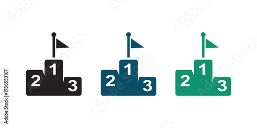 Ranking Icon Flat Vector. Clean and minimal graphic design