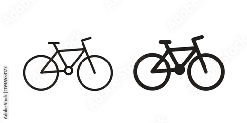 Bicycle icon. filled flat sign for mobile concept. glyph and line symbols