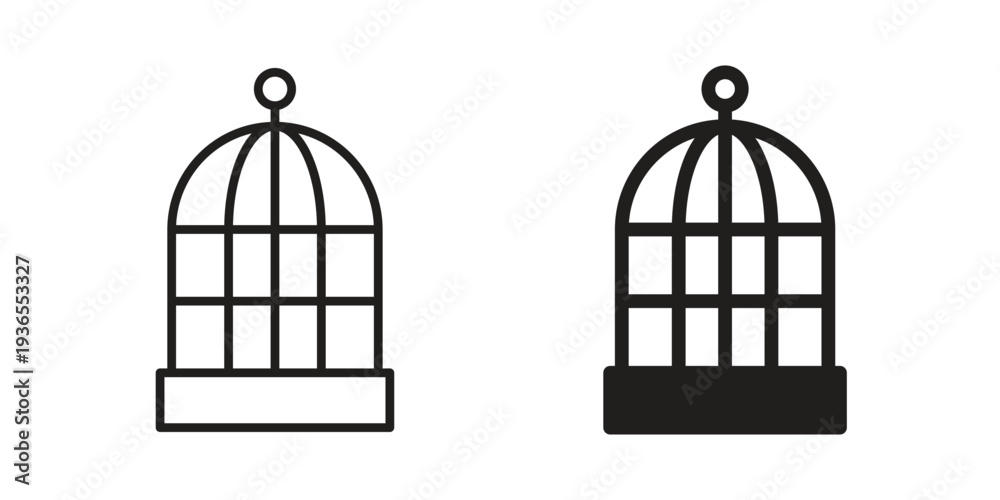 custom made wallpaper toronto digitalBird cage icon. filled flat sign for mobile concept. glyph and line symbols