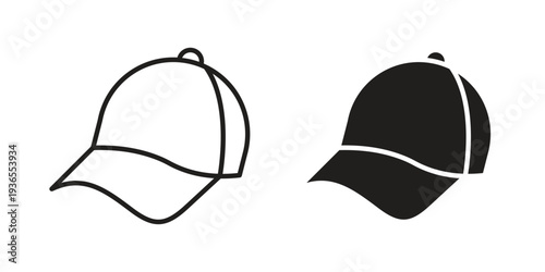 Cap icon. filled flat sign for mobile concept. glyph and line symbols