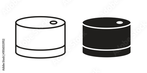 Canned food icon. filled flat sign for mobile concept. glyph and line symbols
