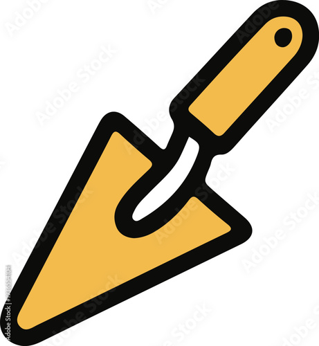 modern colorful construction trowel icon
