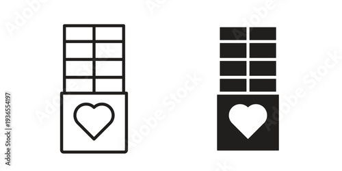 Chocolate icon. filled flat sign for mobile concept. glyph and line symbols