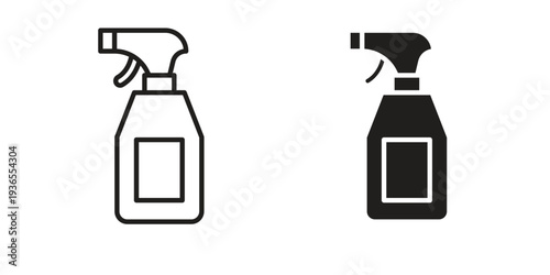 Cleaning spray icon. filled flat sign for mobile concept. glyph and line symbols