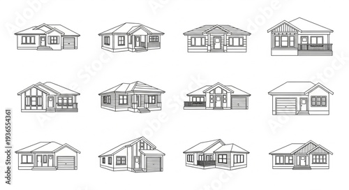 Collection of House Sketches and Drawings.