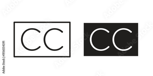 Closed caption icon. filled flat sign for mobile concept. glyph and line symbols