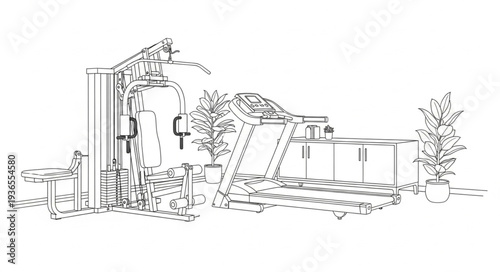 Old Abandoned House Sketch Illustration.