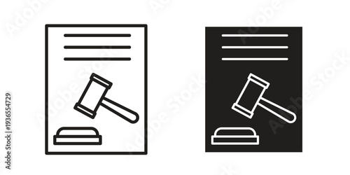 Court decision icon. filled flat sign for mobile concept. glyph and line symbols