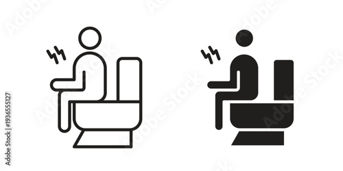 Diarrhea icon. filled flat sign for mobile concept. glyph and line symbols