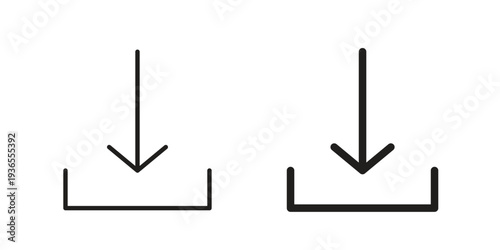 Download icon. filled flat sign for mobile concept. glyph and line symbols