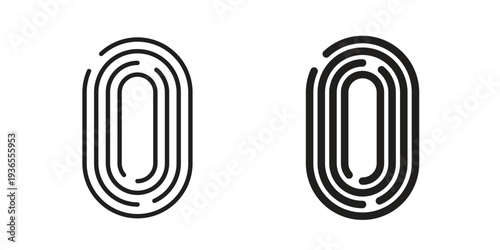 Fingerprint icon. filled flat sign for mobile concept. glyph and line symbols