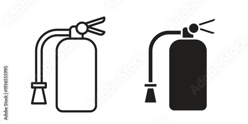 Fire extinguisher icon. filled flat sign for mobile concept. glyph and line symbols