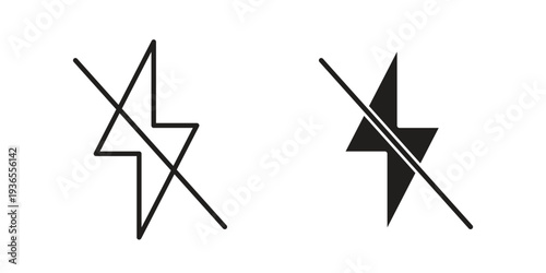 Flash off icon. filled flat sign for mobile concept. glyph and line symbols