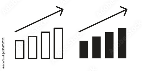 Graph icon. filled flat sign for mobile concept. glyph and line symbols