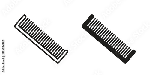 Hair brush icon. filled flat sign for mobile concept. glyph and line symbols