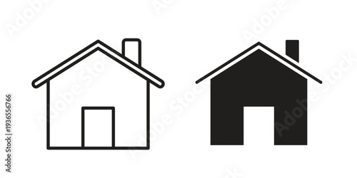 Home icon. filled flat sign for mobile concept. glyph and line symbols