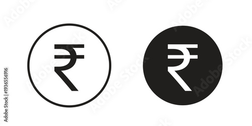 Indian rupee icon. filled flat sign for mobile concept. glyph and line symbols