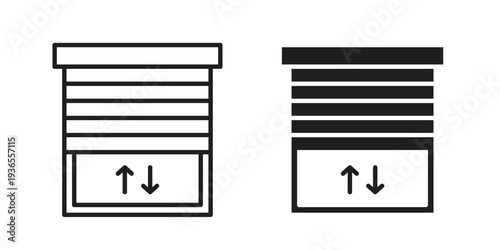 Jalousie icon. filled flat sign for mobile concept. glyph and line symbols