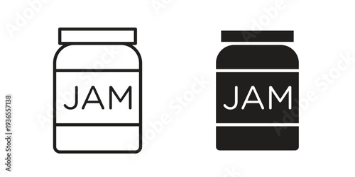 Jam icon. filled flat sign for mobile concept. glyph and line symbols