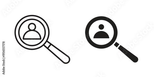 Job candidate icon. filled flat sign for mobile concept. glyph and line symbols