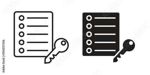 Key takeaway icon. filled flat sign for mobile concept. glyph and line symbols