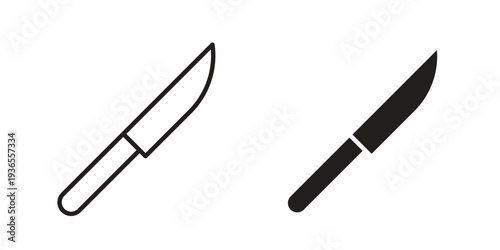 knife icon. filled flat sign for mobile concept. glyph and line symbols