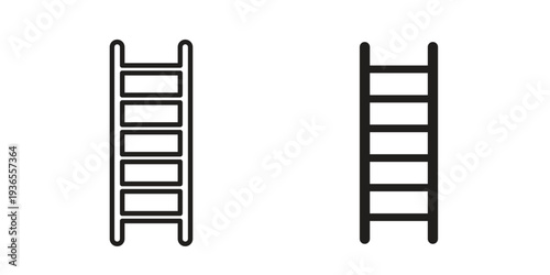 Ladder icon. filled flat sign for mobile concept. glyph and line symbols